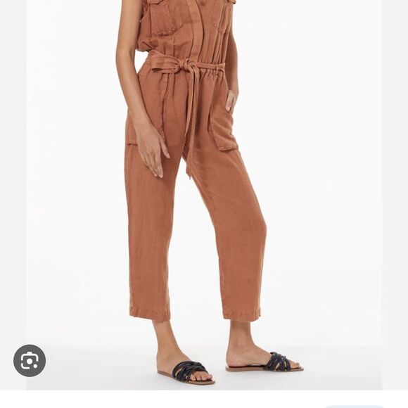 Young Fabulous & Broke Linen blend Jumpsuit NWT - Picture 6 of 6
